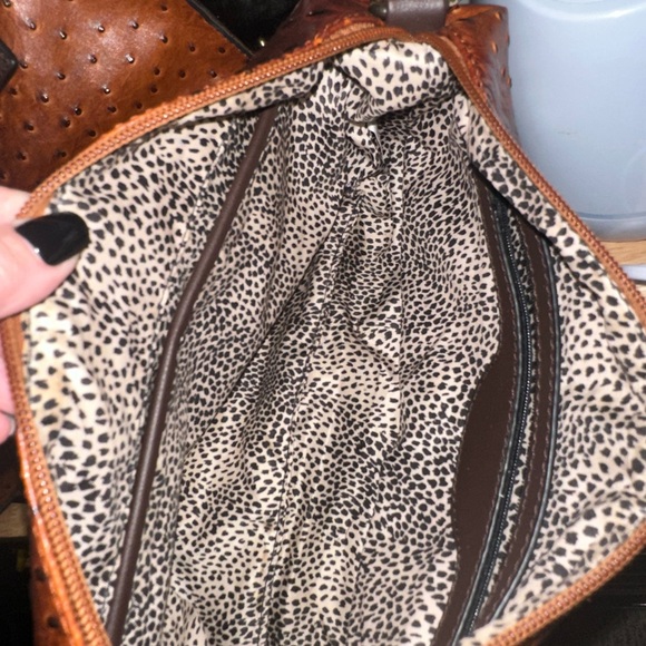 Elegant Brown Genuine Leather 3 pc Bag Set - Picture 5 of 12